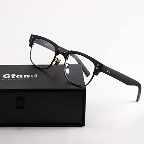 Image of Gtand Vintage Retro Rectangle TR90 Frame Sunglasses For Men Women Fashion Semi-Rimless Metal Sun Glasses Eyewear