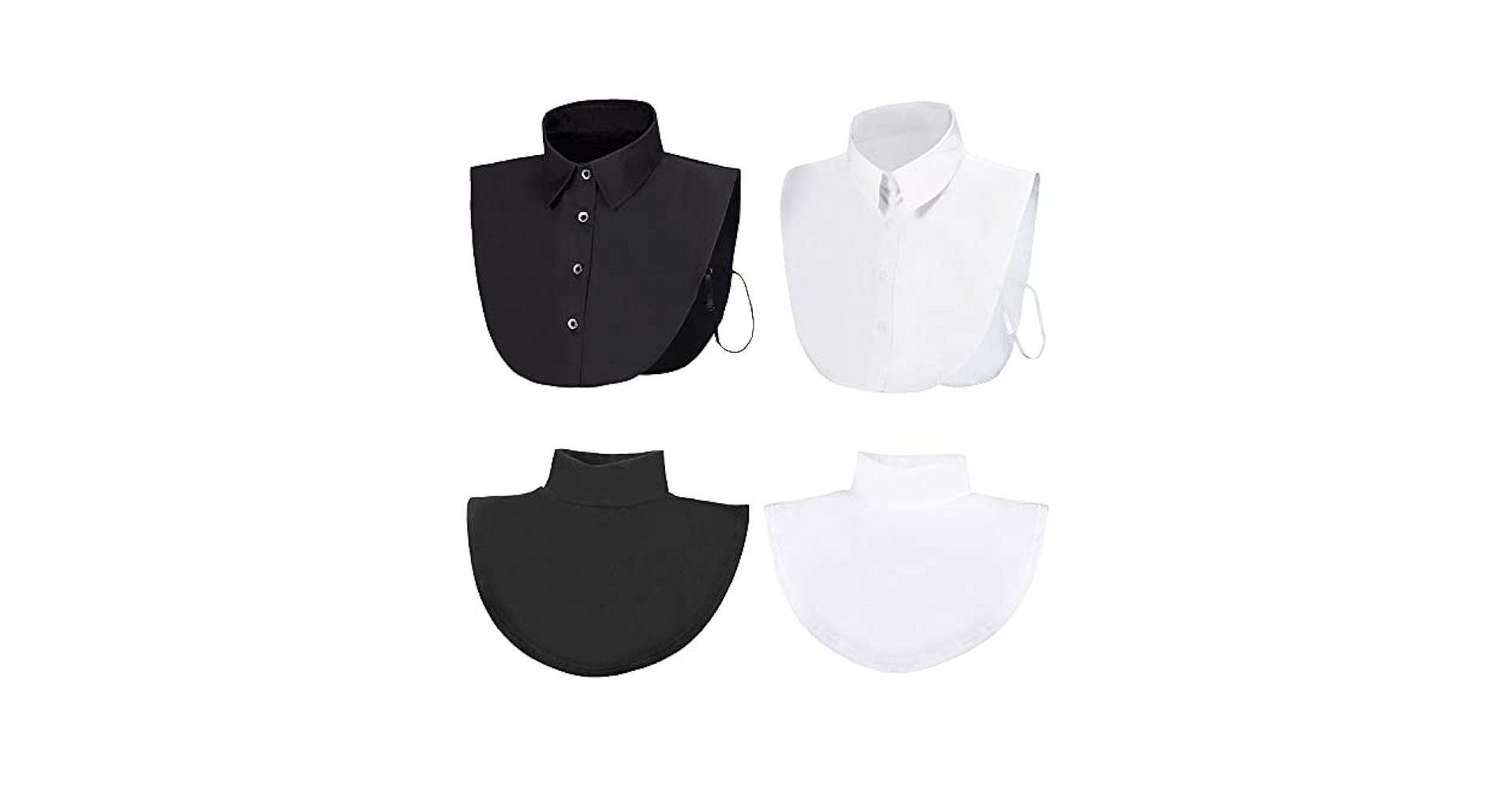 SATINIOR 4 Pcs Detachable Dickey Fake Collar Half Shirt