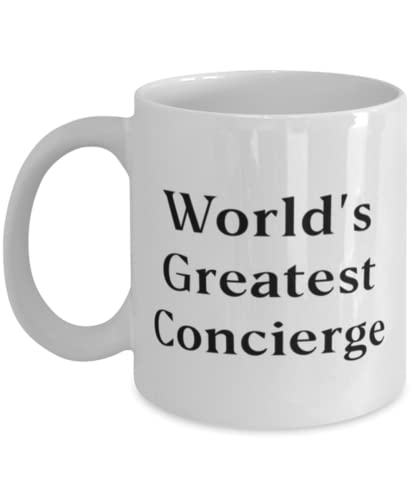 Gag Concierge Gifts, World's Greatest Concierge, Graduation Gifts, 11oz 15oz Mug For Concierge from Friends, Luxury concierge services, Personalized concierge services, Bespoke concierge services,