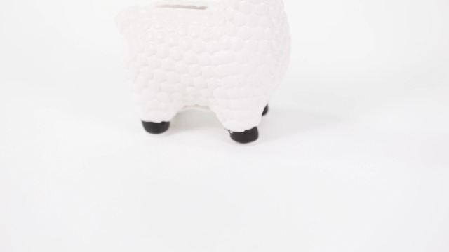 Relaxdays Tirelire Lama, Lot de 2, Alpaga Blanc, urne, déco Boite économies, pièces, Monnaies, Bouchon, 15,5 x 11 x 6 cm, Blanc