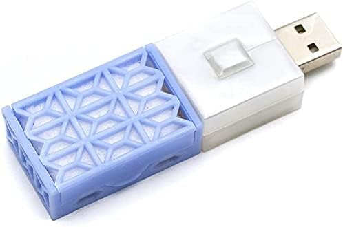 Belle Aroma FlashScent USB Aromatherapy Scent Diffuser - Oil Diffuser for Car, Office, Home, or Travel, USB Diffuser w/One 2.5mL Essential Oil Bottle & 3 Refill Scent Pads, Serenity Blue, Ylang Ylang