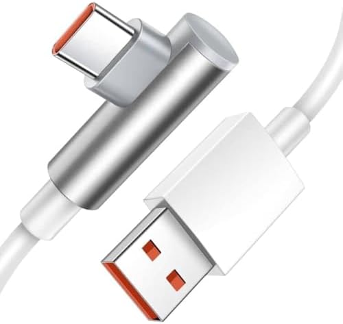 Jelanry 90° Elbow USB C Cable for Xiaomi/Redmi 120W 6A Fast Charging 5.9FT