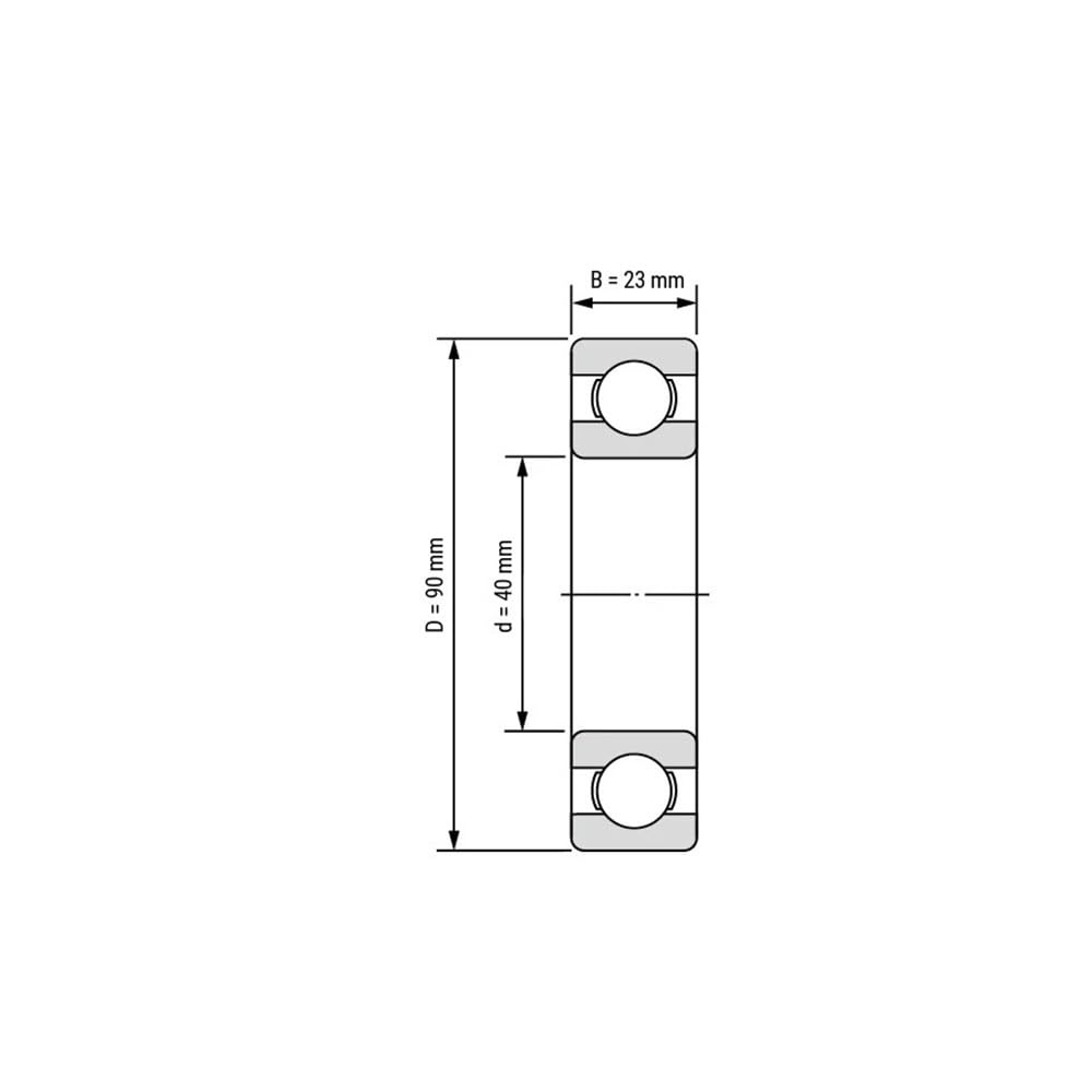 Rodamiento Bolas Moto Rodamiento 6308 40 * 90 * 23mm ABEC-3 P6 1 Pieza para Cigüeñal De Motor De Motocicletas 6308 Rodamientos De Bolas Abiertos Sin Grasa