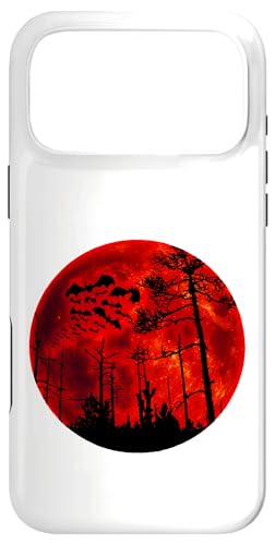 Grunge Bats Flying Gothic Blood Red Moon T�V���c �X�}�z�P�[�X iPhone 17 Pro Max �p