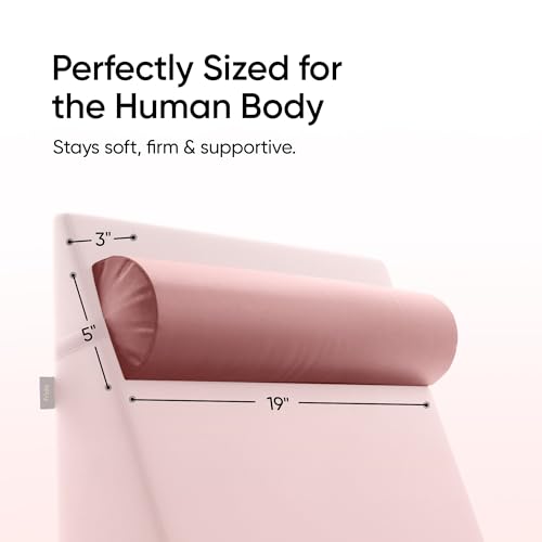 Image of Frido Wedge Neck Rest Pillow | Multipurpose Neck Pillow | Memory Foam Roll with Adjustable Strap | Relieves Neck, Knee & Lumbar Pressure | Compatible with Wedge Plus | Washable Cover, Blush Pink