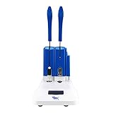 ChengBeautiful Bindemaschine Doppeldraht-Eisenring-Bindemaschine 34-Loch-Quadratloch-Stanzmaschine Stanz- Und Bindemaschine (Farbe : Blau, Size : 31x20x48cm)