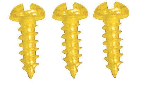 National Artcraft #2 X 1/4" Round Head Slotted Wood Screws - Brass Finish (Pkg/100)