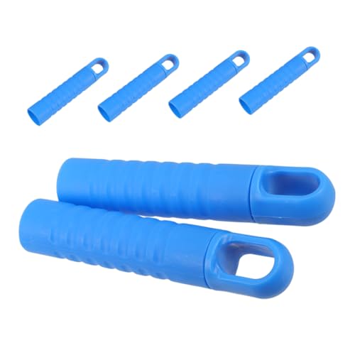 HOODANCOS 6pcs Mop Handle End Caps Non Slip Plastic Grip Sleeves with Hanging for Broom Rods Ergonomic Design for Enhanced Comfort and Stability Home Commercial Cleaning
