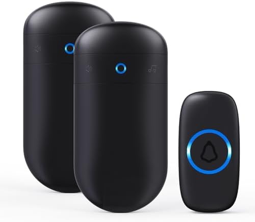 SECRUI Wireless Doorbell, Electric Cordless Door Bells Chime IP55...