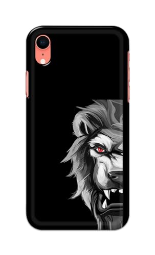 Image of PRINTFIDAA Printed Hard Back Cover Case for Apple iPhone XR Back Cover (Angry Lion) -112