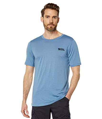 T-shirt Fjällräven Abisko Wool Logo SS M homme : fini la transpiration en rando