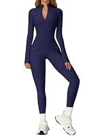 Ecupper – Ecupper Damen Workout Jumpsuit Langarm Ski suit Einteiler Ma