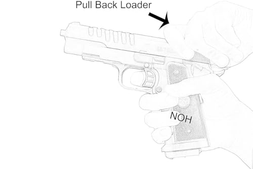 Image of NOH Mouser Pistol Toy Shooting Gun with 150 Plastic BB Bullets for Kids Age 14 Years & Above, Pull Back The Loader to Load Gun, Do Not Shoot Human & Animal