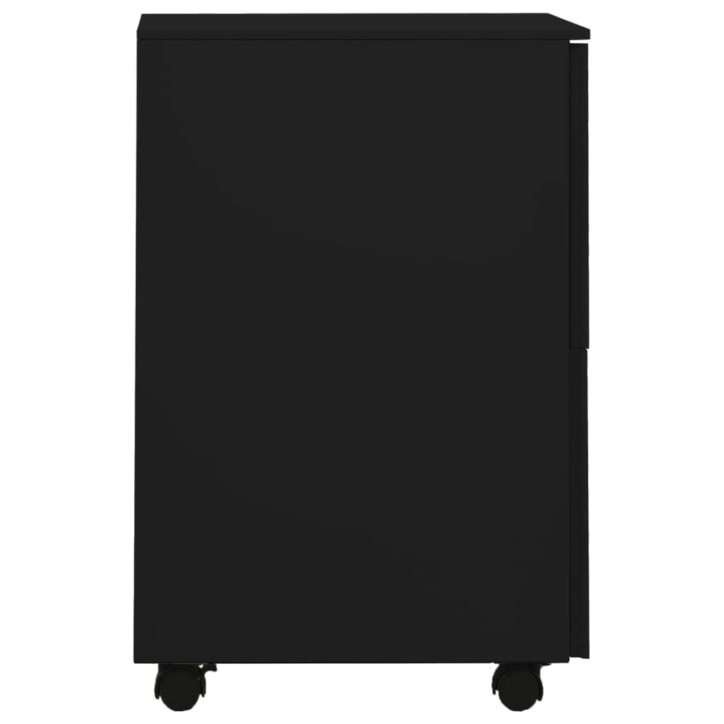 Aktenschrank für Büro, Industrie, Büro, Bücherregal, Büro, Möbel, 39 x 45 x 67 cm, niedriger Schrank, Schwarz