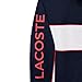 Lacoste Men's Print Branding Zipped Sweatshirt, Navy Blue/White/Grenadine Red, X-Large