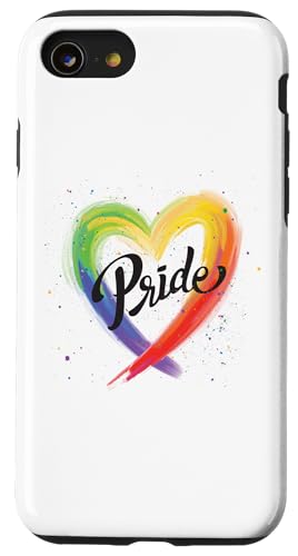 Gay Pride Love Rainbow Heart LGBTQ Orgulloso Carcasa para iPhone SE (2020) / 7/8