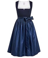 DIRNDLSTERN Damen Blau Ohne - Schnürung Midi Damen Outfit Oktoberfest 2025 gr 36