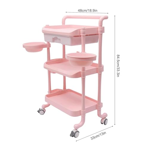 Chariot de rangement à 3 niveaux léger et modulable pour la maison - 3