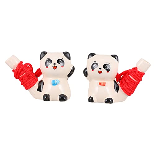 HEMOTON 6piezas Silbato De Panda Para Juguetes De Instrumentos Musicales De Cerámica Silbato De Agua Musical Para Fiestas Como De Cumpleaños y Juguete De Baño