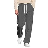 Men's Casual Loose Fit Sweatpants Yoga Athletic Lounge Pants Jogger Running Jersey Pants for Men with Pockets Dark Gray