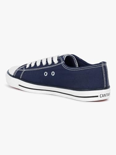 Image of Cantabil Casual Sneaker Shoes for Men l Lightweight & Comfortable with Cushioned Insole Canvas Upper Rubber Sole Lace-Up Closure