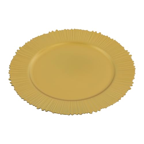 100 Platos Cargadores Dorados Redondos de 13 Pulgadas miniatura 6