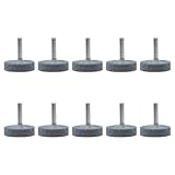 NIYANGLE 10pcs T Shape Grinding Wheel Heads 6mm Shank Brown Corundum Abrasive Mounted Points for Metal Polishing and Grinding Industrial Rotary Tools