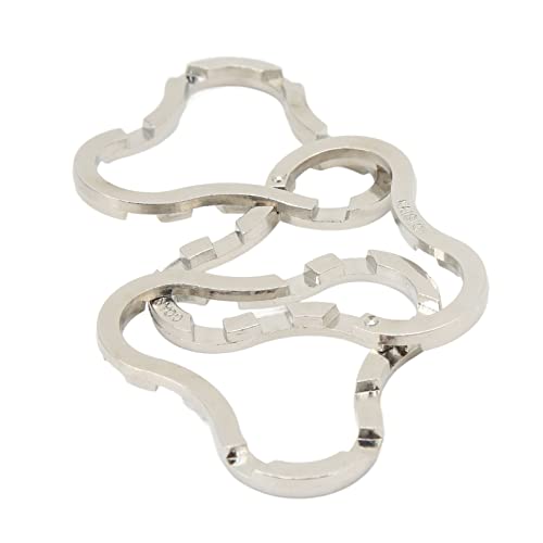 Cast Metal Coaster Puzzle Toy Portable Unlock Interlocking Brain Teaser