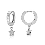 TURQNTAUPE 925 Sterling Silver Earrings Cubic Zirconia Earring for Women Hypoallergenic Drop and Dan