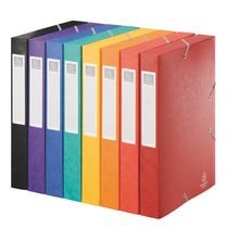 Classement et archivage - Exacompta boites de classement Cartobox dos 40 mm Assortis x 10 - Lot de 10 boites de classement avec dos de 40 mm en carte lustré 600 g 24x32 cm Assortis