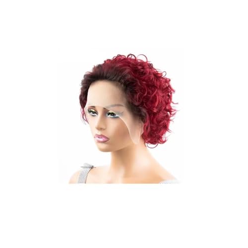 cfycfy987 Realistic Wigs 13x1 Lace Front Human Hair Wig Short