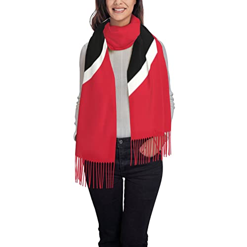 SEAEAGLE Flag Of Trinidad And Tobago Women Fashion Scarfs Tassel Warm Scarves Classic Fringes Shawl Fall Cape Wrap