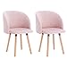 WOLTU BH121rs-2 Chaise de Salle à Manger Chaise de Cuisine Rembourrée Assise en Velours, Rose