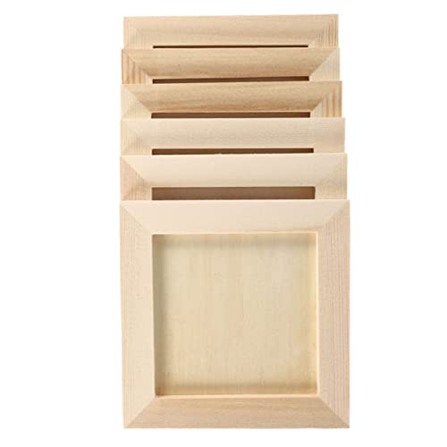 TOPPERFUN Boys and Girls Art 12x12cm Clay Wood Craft Frames Boys and Girls for Artwork