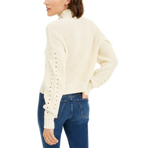 Bar Iii Becca Tilley X Ribbed Turtleneck Sweater, Snow Globe Xs #TOP1