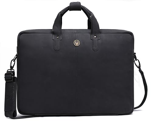 Image of WildHorn Leather Laptop Messenger Bag for Laptop /MacBook up to 15 inch| Padded Laptop Compartment |Office Bag I 365 Days Warranty