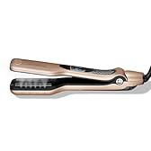 Demeliss SAINT ALGUE Lisseur Vapeur TITANIUM - Plaques Titane - Vapeur Ultra Puissante - Réservoir XL 40ml Intégré - Peigne Amovible - Lissage Tous Types de Cheveux - 5 Températures - Professionnel