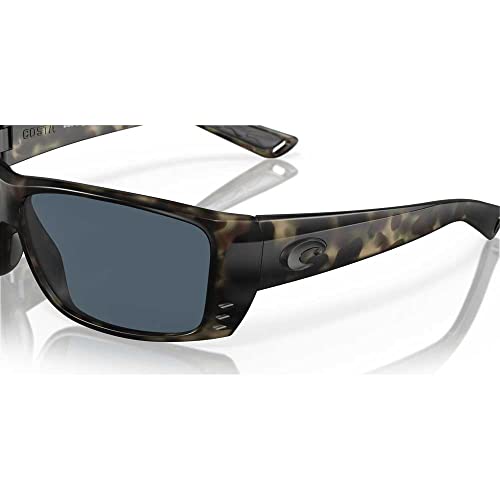 Image of Costa Del Mar Mens Cat Cay Rectangular Sunglasses, Wetlands /Grey Polarized-580P, 61 mm