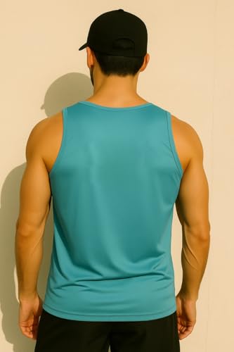 Image of Pack of 2 Sando For Men Men's Sleeveless Round Neck Vest - Pack of 2, Polyester Fabric, Quick Dry Gym & Casual Wear Gym Fit