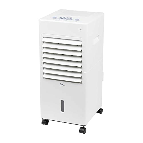 JATA JVAC2003 - Climatizador Portátil, purificador y humidificador. Enfriador de aire. Evaporativo. 3 velocidades. 6 L. Acumuladores para hielo. Silencioso Blanco