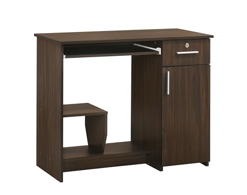Image of DeckUp Nobu Home Engineered Wood Study Table and Office Desk (Walnut, Matte Finish)