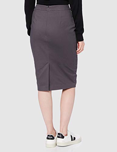 MERAKI Women's Regular fit Skirt, Grey (Marl Grey), 10, Label:S