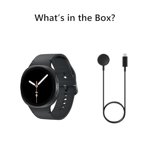 Image of Samsung Galaxy Watch 8 (2025) Buletooth Smartwatch, International Model - Fitness & Sleep Tracking, Heart Rate Monitor, Android Compatible (Not for iOS) + Extra Sport Band (Graphite, 40mm)