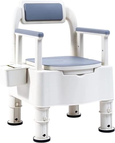 Krzesło toaletowe Commode – przenośne rozwiązanie nocne dla seniorów i niepełnosprawnych – do użytku domowego, wygodna konstrukcja, łatwa do czyszczenia