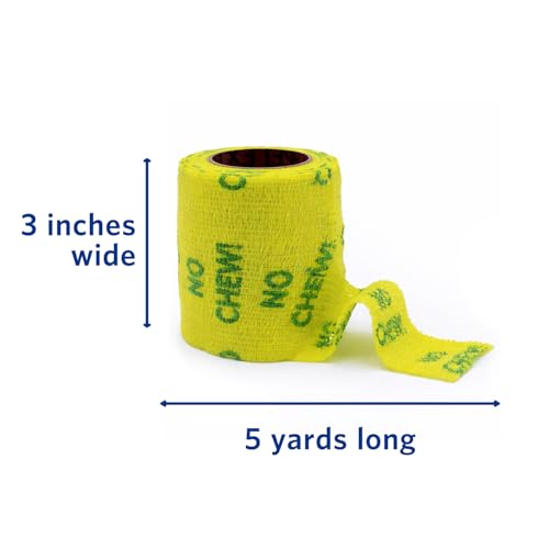 Image of OVIK Health PetFlex No Chew - Flexible Self-Adhering Elastic Bandage for Wound Care - First Aid Wrap for Small Animals Like Dogs, Cats, and Other Pets - 3 inch, 2 Rolls