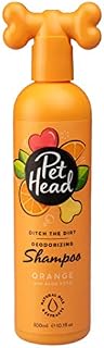 PET HEAD Dog Shampoo 300ml, Ditch the Dirt, Orange Scent, Best Dog Shampoo for Smelly Dogs, Deep Cleans Removes Odours, Deodorising Vegan Pet Shampoo, Professional Grooming, Gentle Formula for Puppies