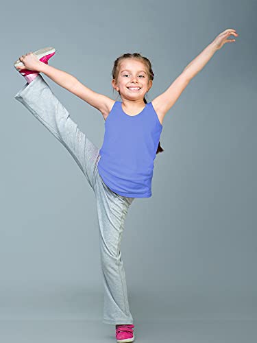 Image of SATINIOR 4 Pieces Girls Dance Tank Tops Racerback Crop Tops Sleeveless Dance Clothes for Girls Gymnastics