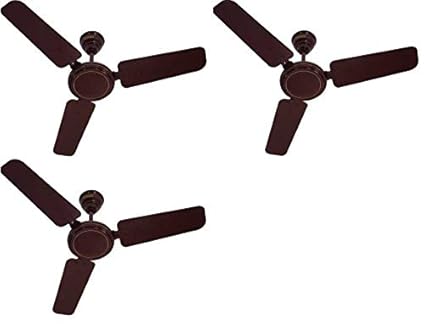 Usha 900MM Swift W/O REG BR CF 900 mm 3 Blade Ceiling Fan (Brown, Pack of 3)