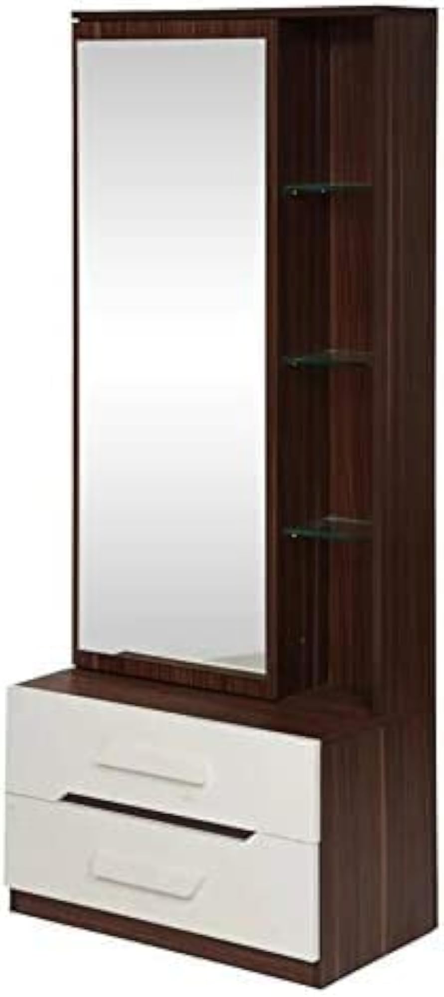 Engineered Wood Dressing Table with Mirror and Storage