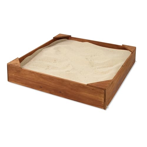Badger Basket Wooden Sandbox for Kids - Outdoor Sand Box